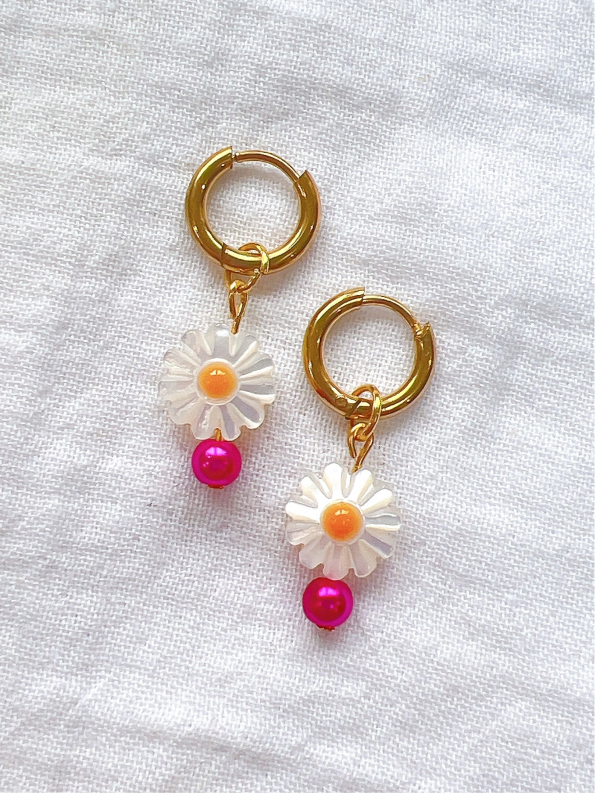 “Dinky Daisy”- Huggie Hoops