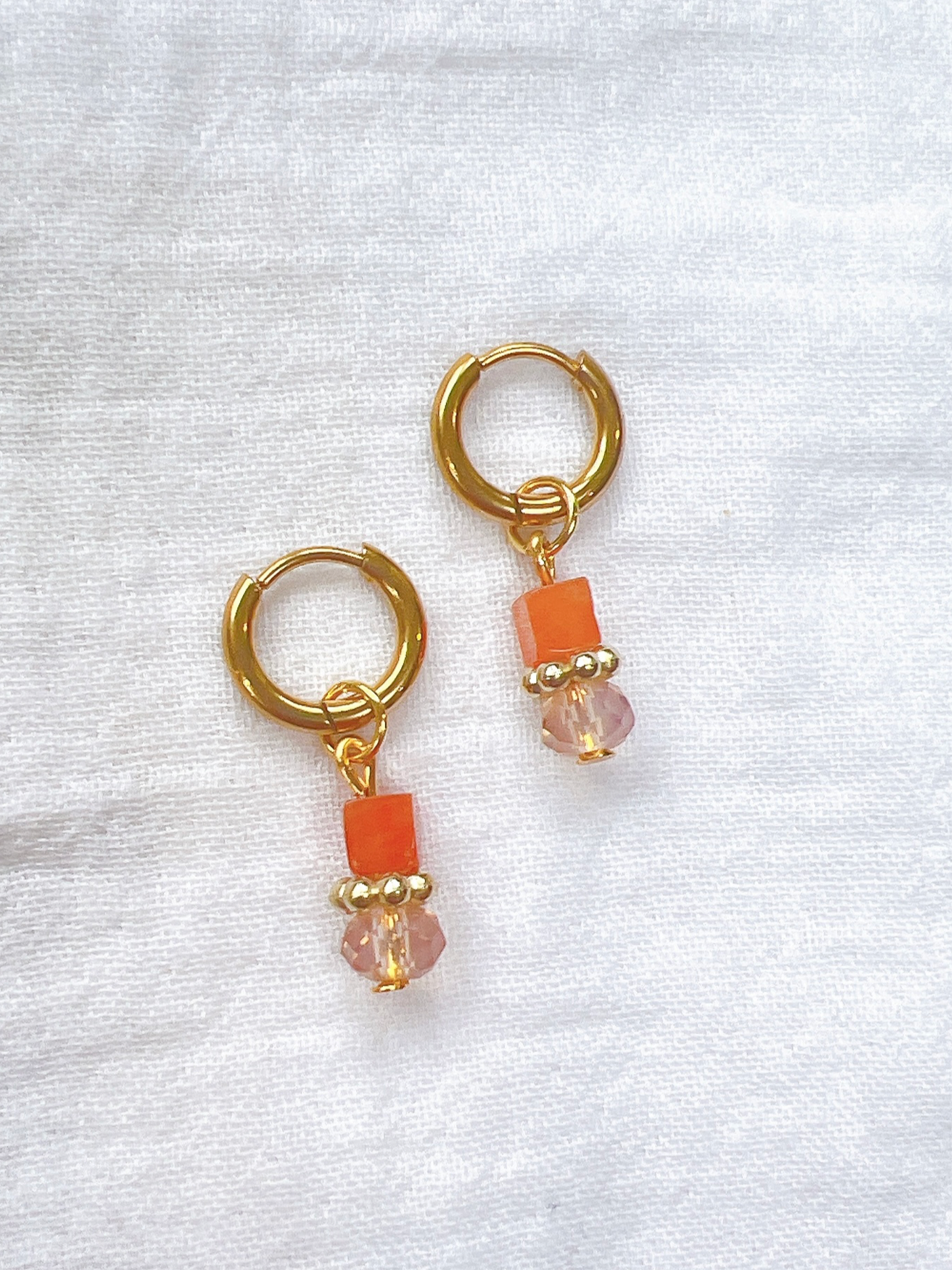 Simple Orange & Gold Hoops