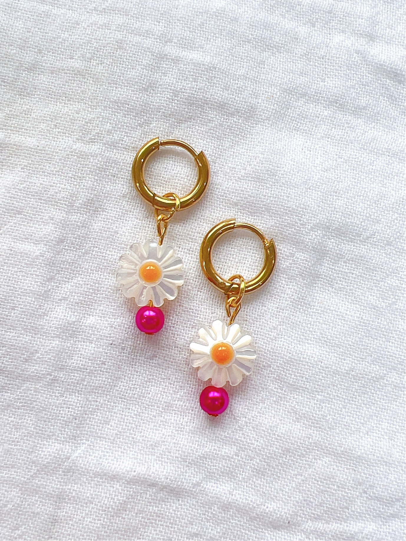 “Dinky Daisy”- Huggie Hoops