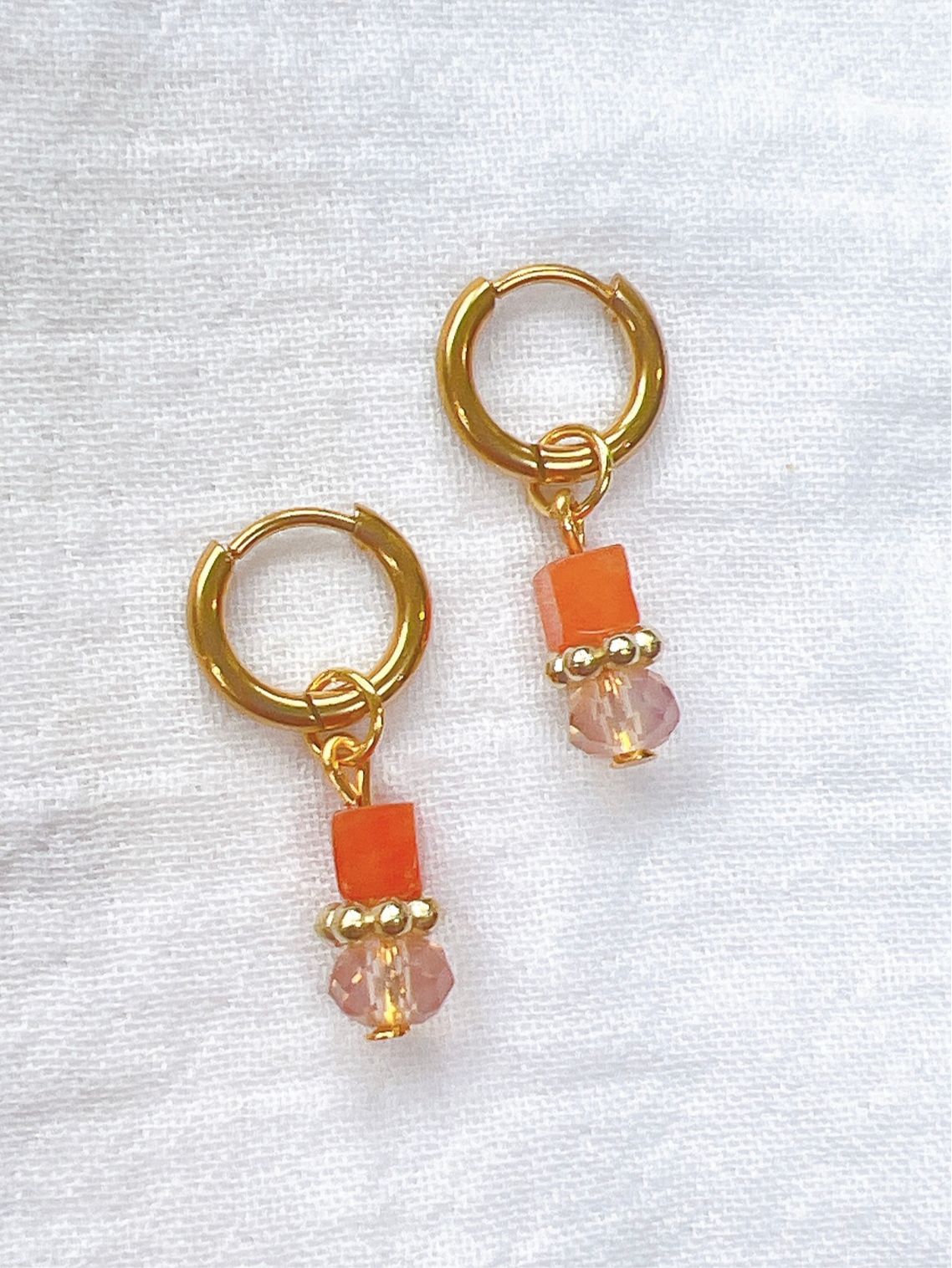 Simple Orange & Gold Hoops