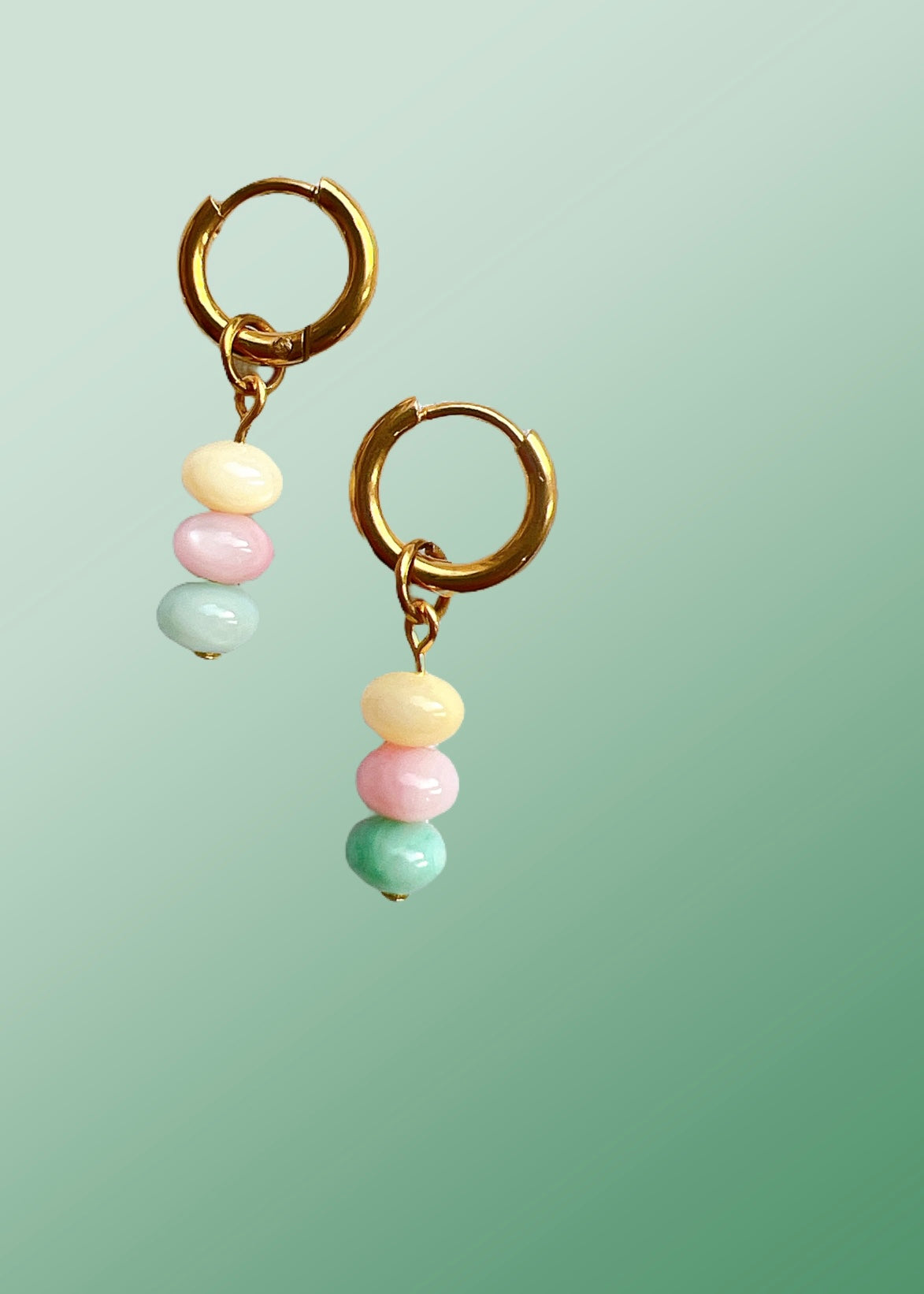 “Candy Pop” - Candy Colour Simple Beaded Hoops