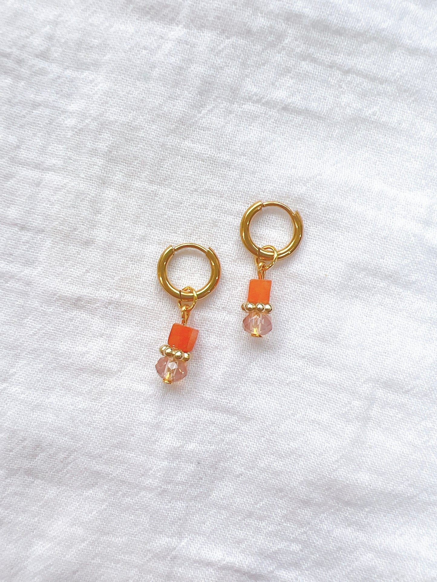 Simple Orange & Gold Hoops