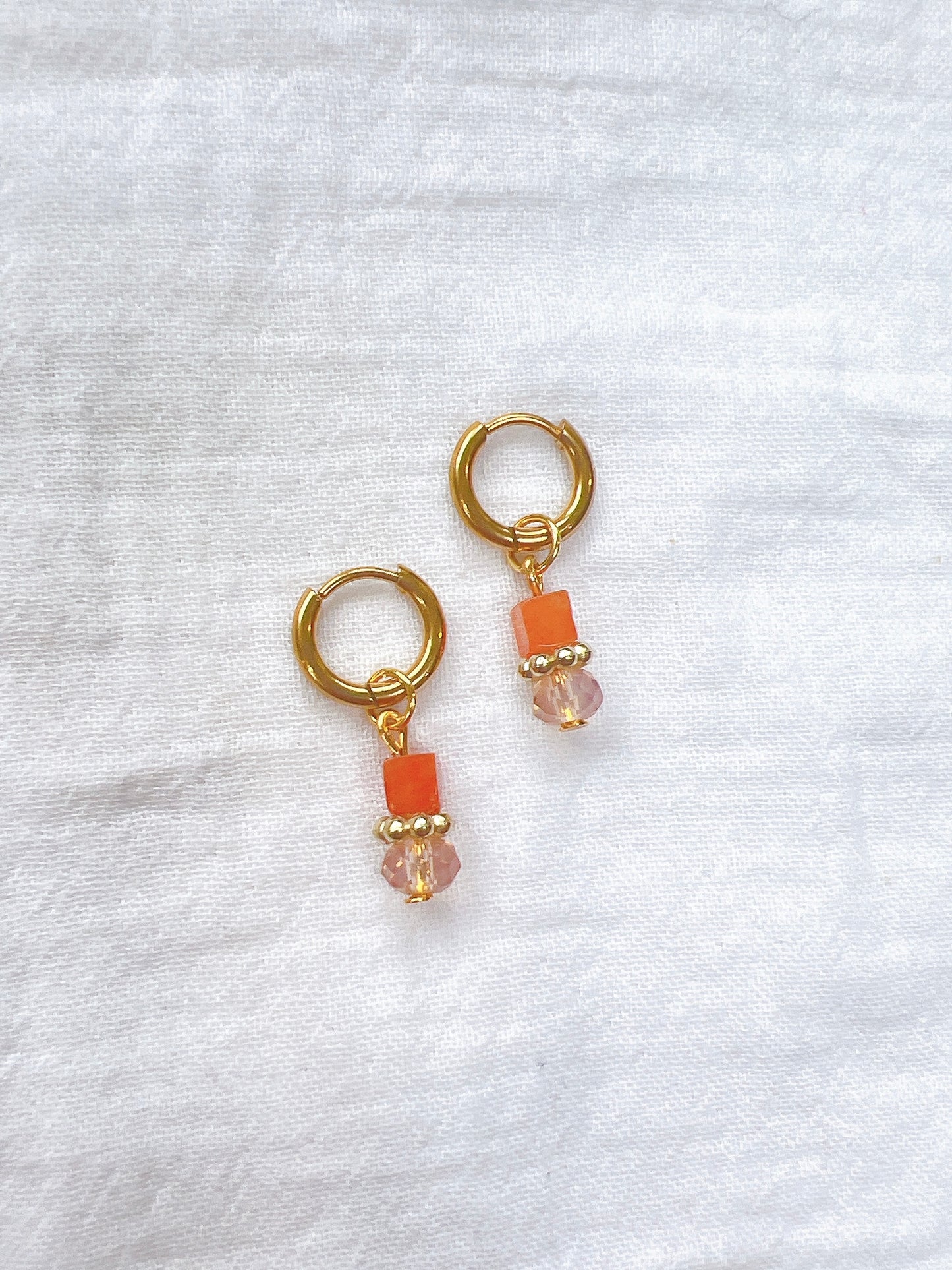 Simple Orange & Gold Hoops